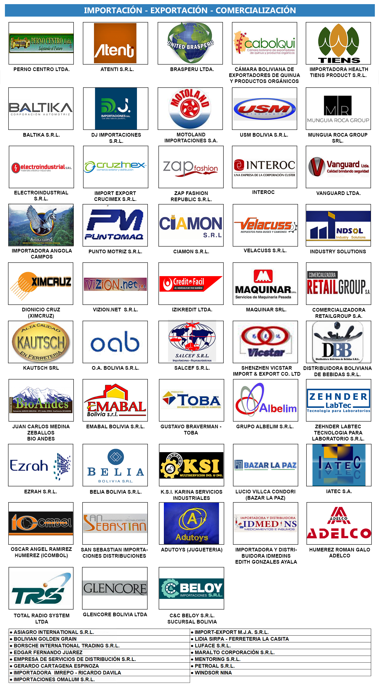 IMPORTACION EXPORTACION COMERCIALIZACION