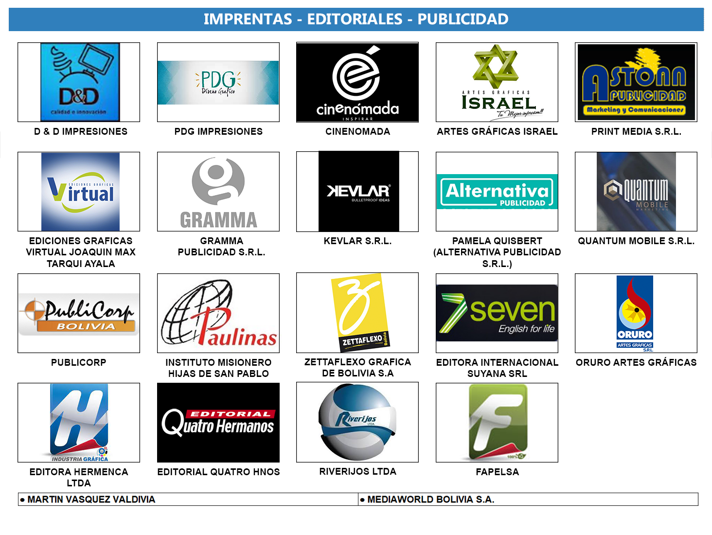 IMPRENTA EDITORA PUBLICIDAD