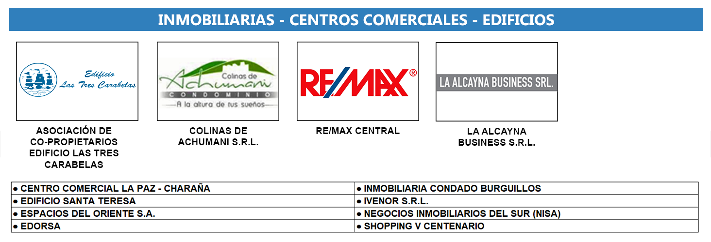 INMOBILIARIAS CENTROS COMERCIALES EDIFICIOS